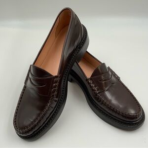 J. Crew Rowan Penny Loafers in Brown Leather. BK482. Women’s Size 7.